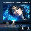 Projetor Portátil HY300 Plus 2025 – 4K, Android, Resolução HD 1280x720p, Compacto e Potente