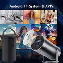 Projetor Portátil HY300 Plus 2025 – 4K, Android, Resolução HD 1280x720p, Compacto e Potente