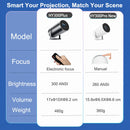 Projetor Portátil HY300 Plus 2025 – 4K, Android, Resolução HD 1280x720p, Compacto e Potente